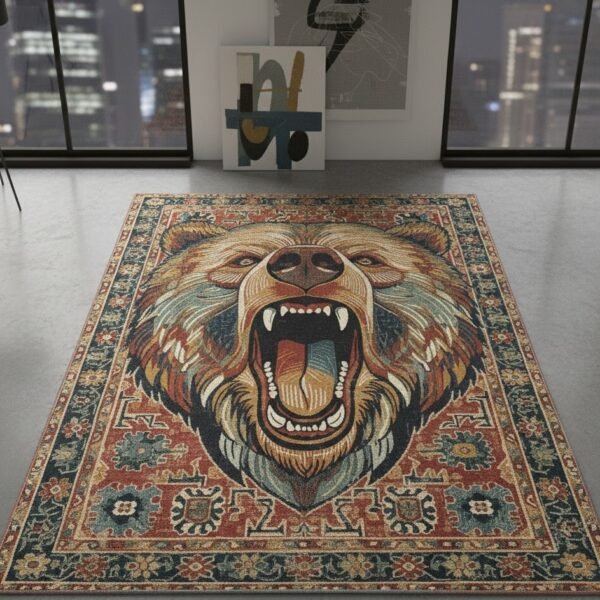 Bazzano Home Yıkanabilir, Dijital Baskı Halı – BZN - Bear